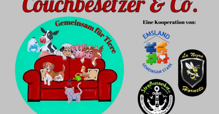 Couchbesetzter & Co. – Das neue Gemeinschaftsproject von La Negra Hornets, Helfende Hände mit Herz Emsland und Straßenanker e.V.
