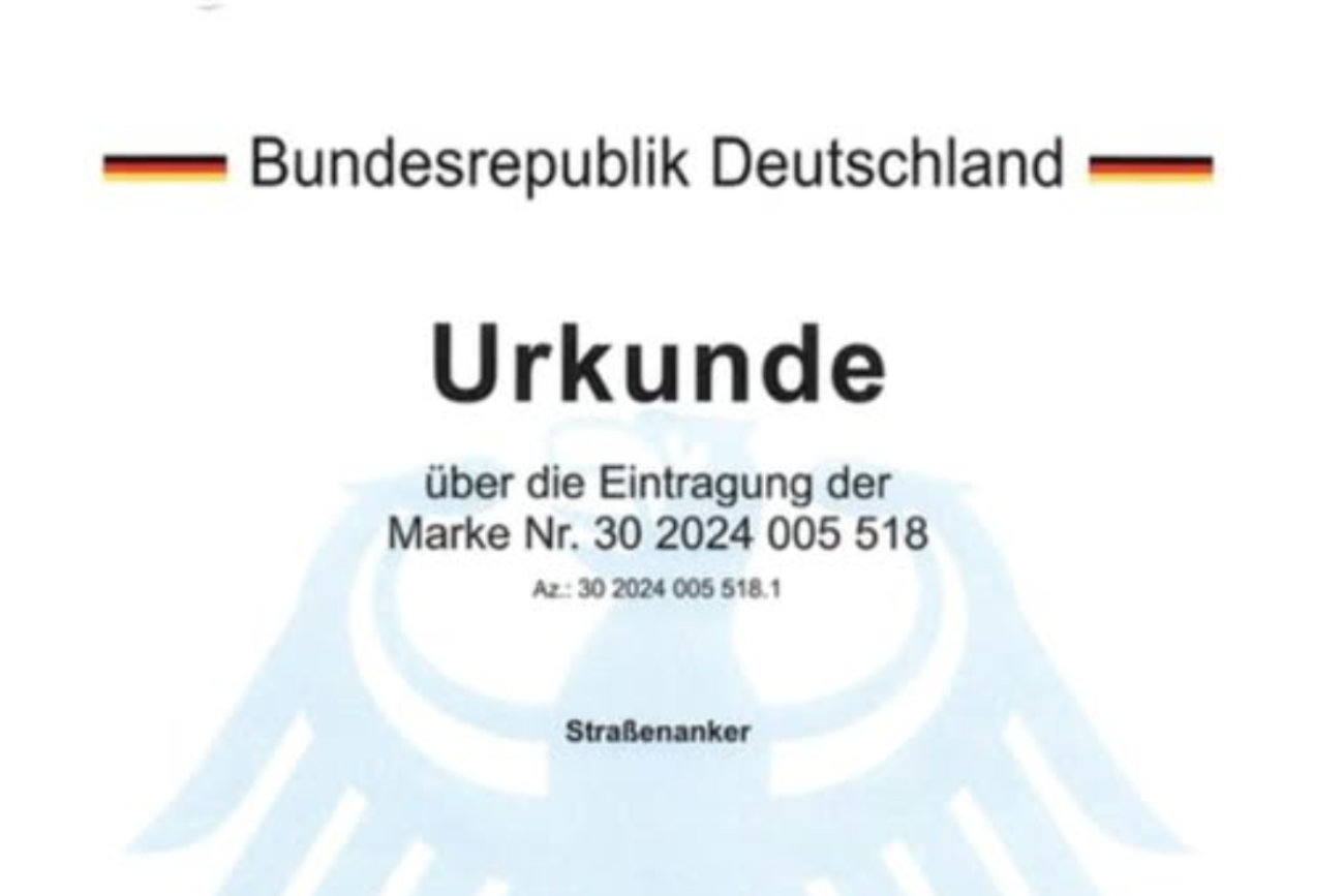 Markenrechtlicher Schutz für "Straßenanker" gesichert